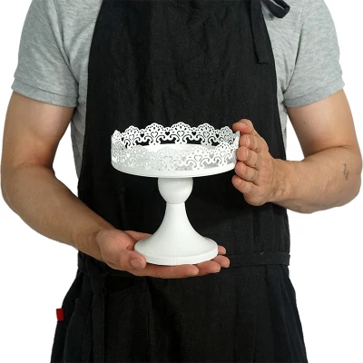 candle holder higher SWEETGO прополка торт стенд 1 шт кекс лоток Кружевной Край Торт Инструменты украшение дома десерт стол украшения вечерние поставщики - Цвет: candle holder higher