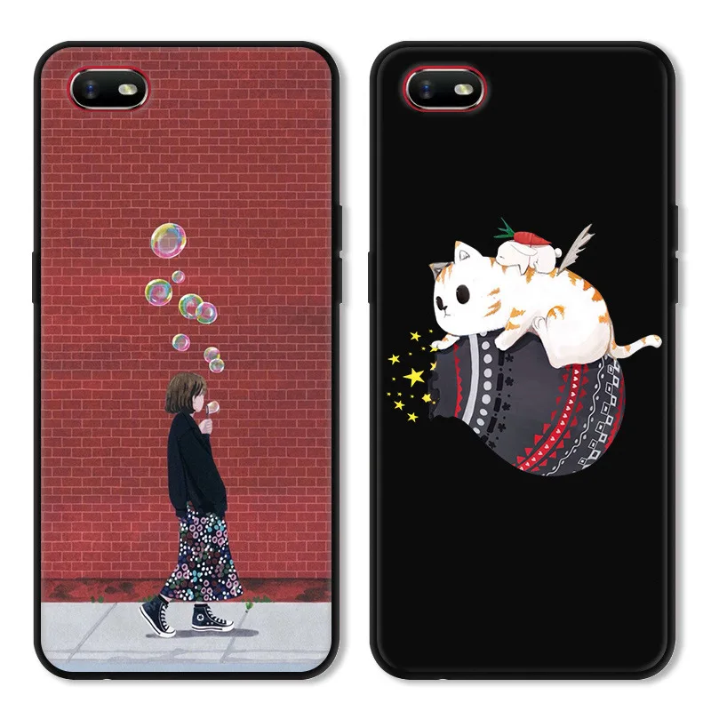 Чехол для OPPO A1K черный силиконовый мягкий бампер из ТПУ чехол телефона A1 k 1 CPH1923