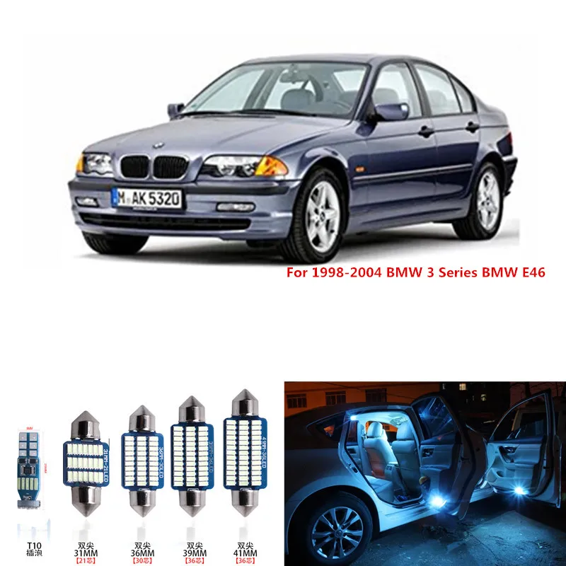 20pcs White Canbus Error Free Car LED Light Bulbs Interior Package Kit For 1998-2004 BMW 3 Series BMW E46 License Plate Lamp 20pcs White Canbus Error Free Car LED Light Bulbs Interior Package Kit For 1998-2004 BMW 3 Series BMW E46 License Plate Lamp