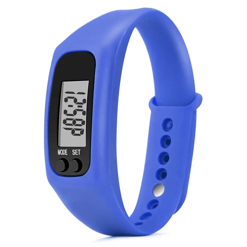  New Design Run Step Watch Bracelet Pedometer Calorie Counter Digital LCD Walking Distance Relogio Feminino Clock#2AP18 (6)