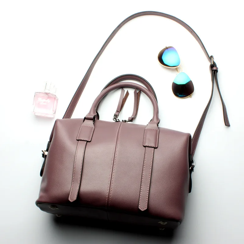 Women's New Leather Pillow Multi-Colored Tote Bag Fashion European and American Leather High-Volume Boston Bag