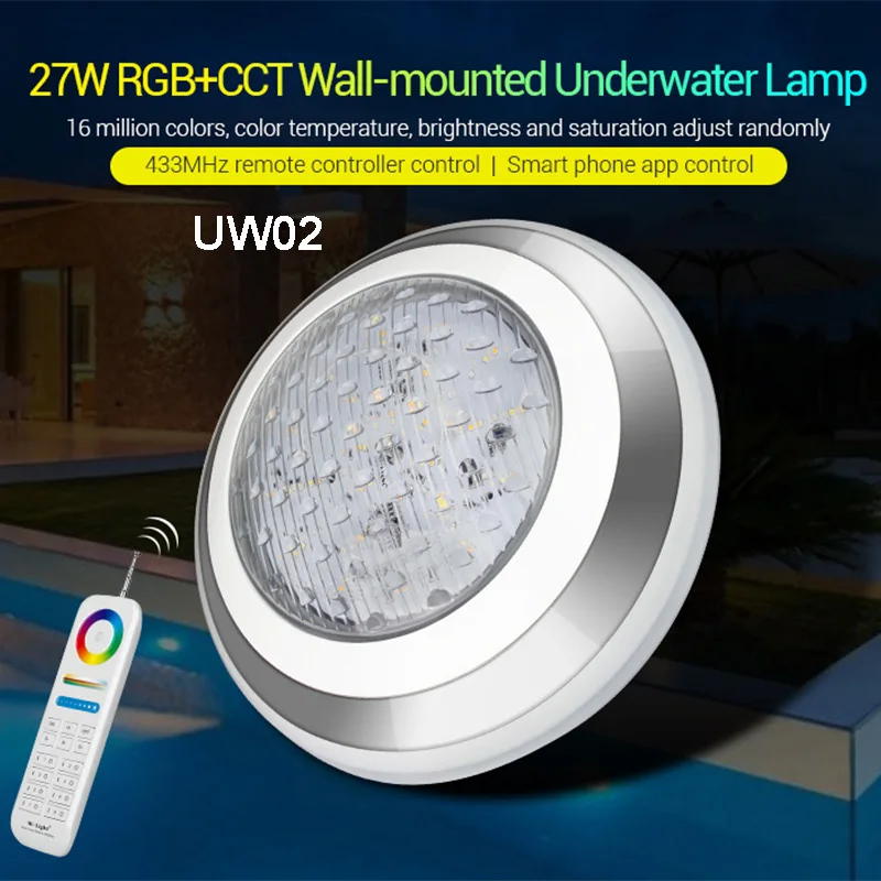 Miboxer AC12V/DC12 24V IP68 Подводный 9 Вт/15 Вт/27 Вт RGB + CCT настенный подводный светильник 27 PAR56