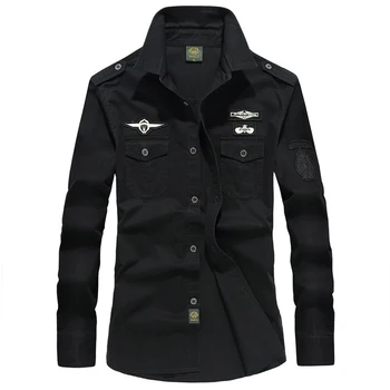 

Military Shirt Men Cotton Tactical Long Sleeve Army Shirts Men Clothes Spring Autumn Plus Size 5XL 6XL Casual Overland Off-road