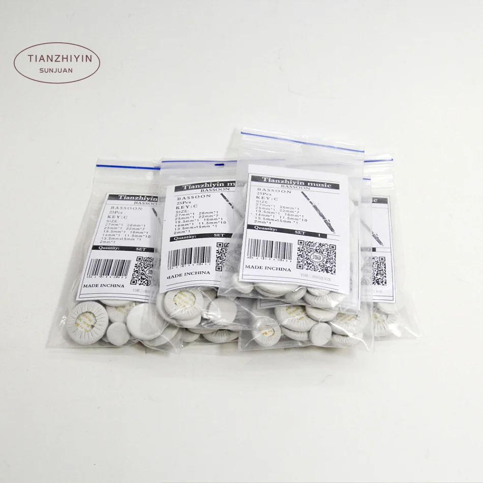 

5 set Excellent bassoon pads Real Leather good material Bassoon parts 125 pcs