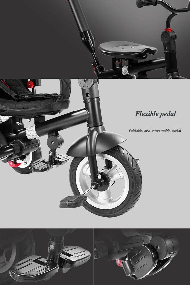 Pouch baby three wheels stroller children bicycle light folding and practical pram kids rain cover high quality for kids