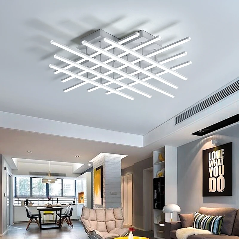 CUICAN nuevo rectángulo moderno luz LED de techo para habitación dormitorio iluminación AC85-265V de montaje en superficie de techo de la lámpara