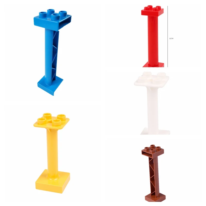 

Legoing Duplo Big Stander 5 Colors Big Size MOC Single Sale Building Blocks Toys for Children Compatible for Duplo Bricks Gifts