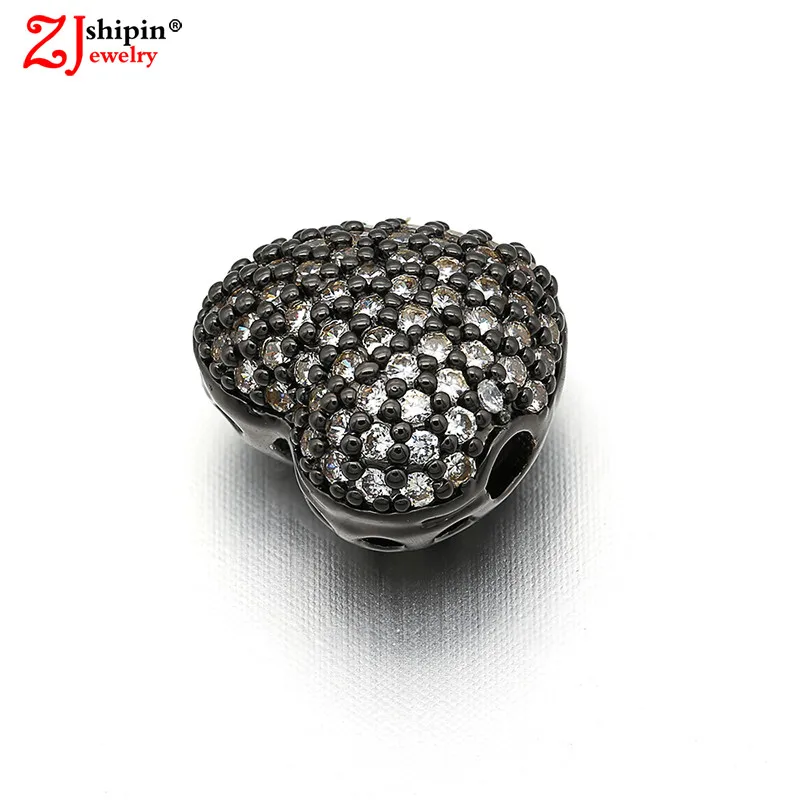

ZJSHIPIN Charm Love Accessories Connector Micro-inlaid Zircon CZ Suitable for Bracelet Jewelry Discovery Wholesale