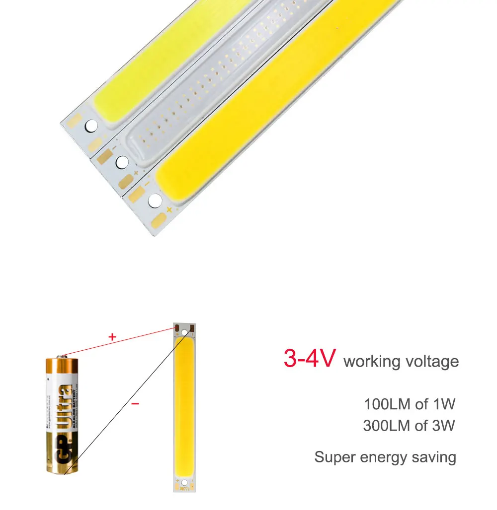 cob led strip light lamp bulb car lighting 3.7V 3w (7)