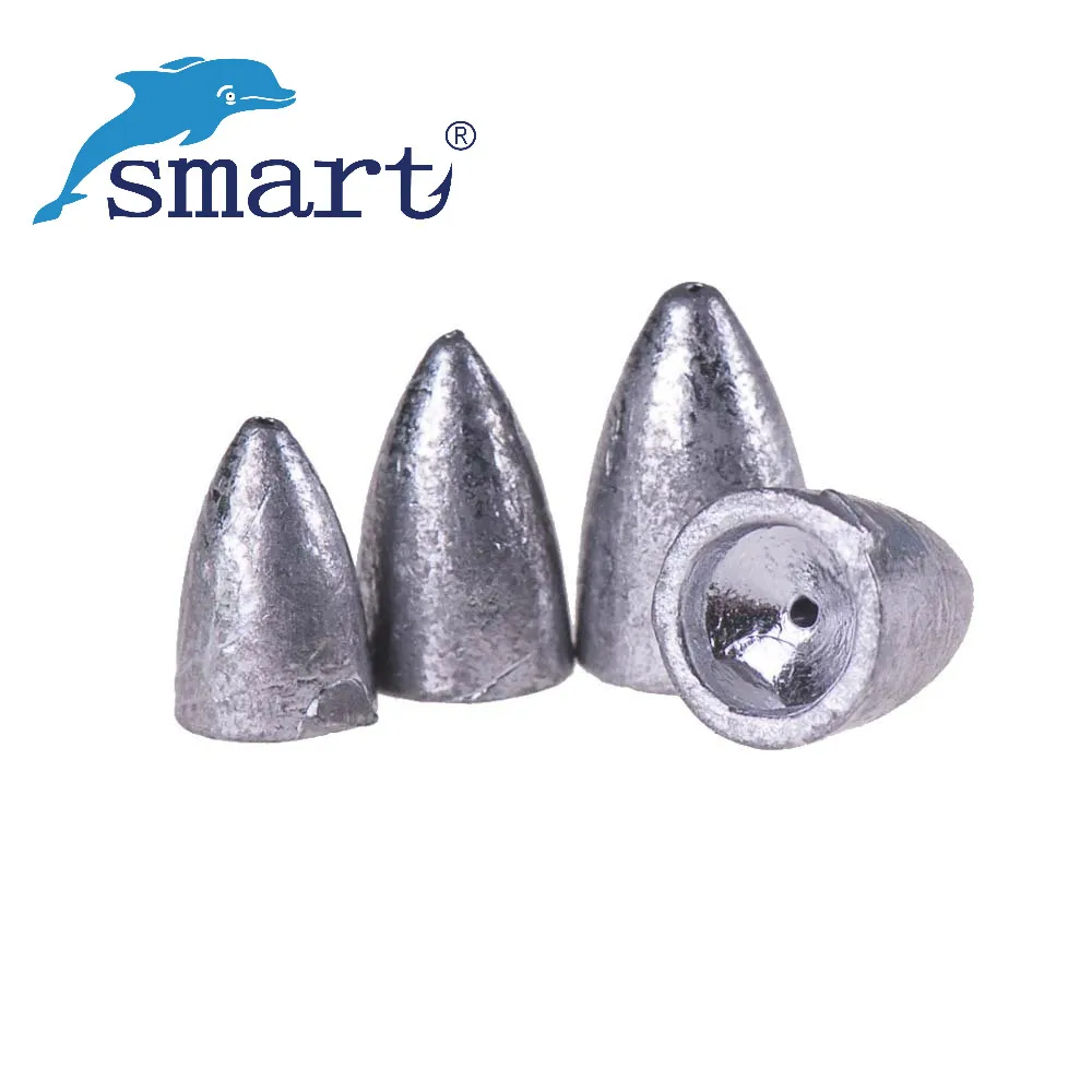 

Smart 18Pcs/Box Lead Weight 5 Size Bullet Fishing Lead Drop Sinker Split Shot Carp Fishing Kits Fishing Tools Pesca Acesprios