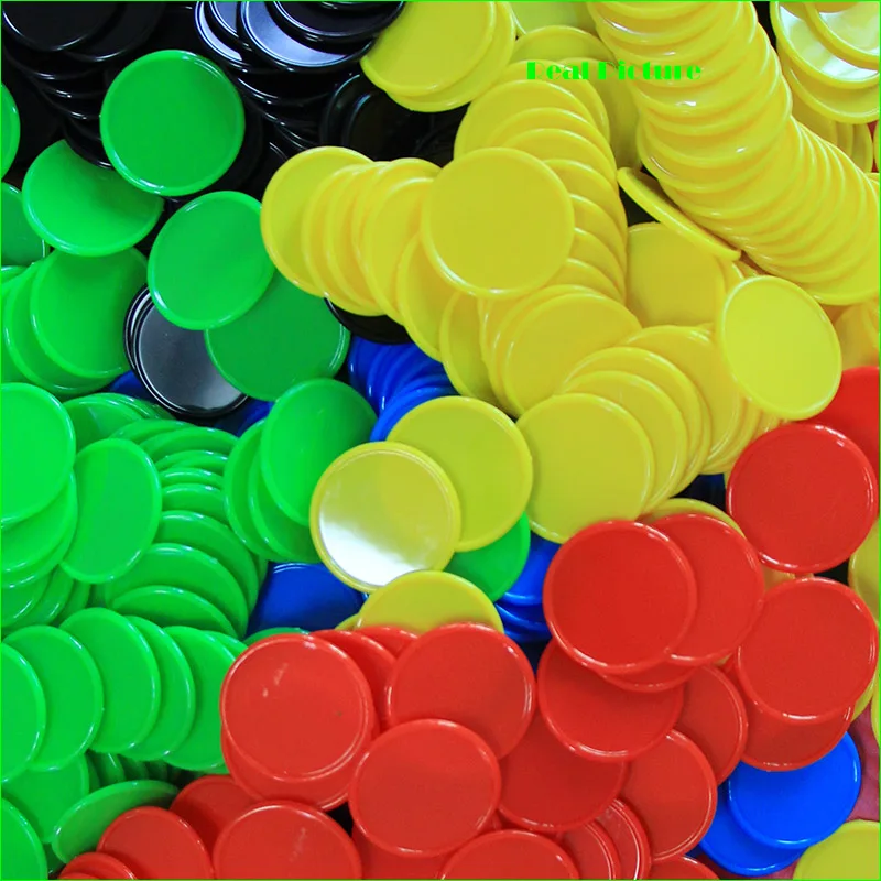 

100 Pieces Poker Chips Board Game Counters DIY Craft Chips Fun Family Pub Game 37mm