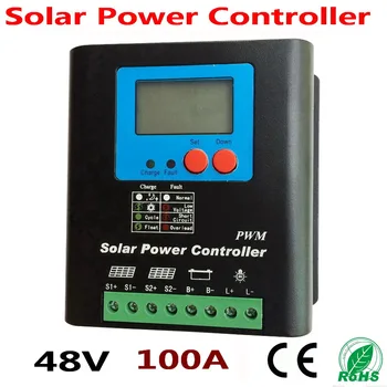 

solar system PV Charge Controller 100Amps 48V, LCD Display, 5KW Solar Charge Controller, Solar Power Controller 100A 48V