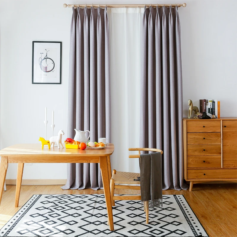 

Japanese Panel Blackout Curtains For Bedroom Solid Window Treatments Living Room Curtains Linen Cotton Blend Fabric Drapes