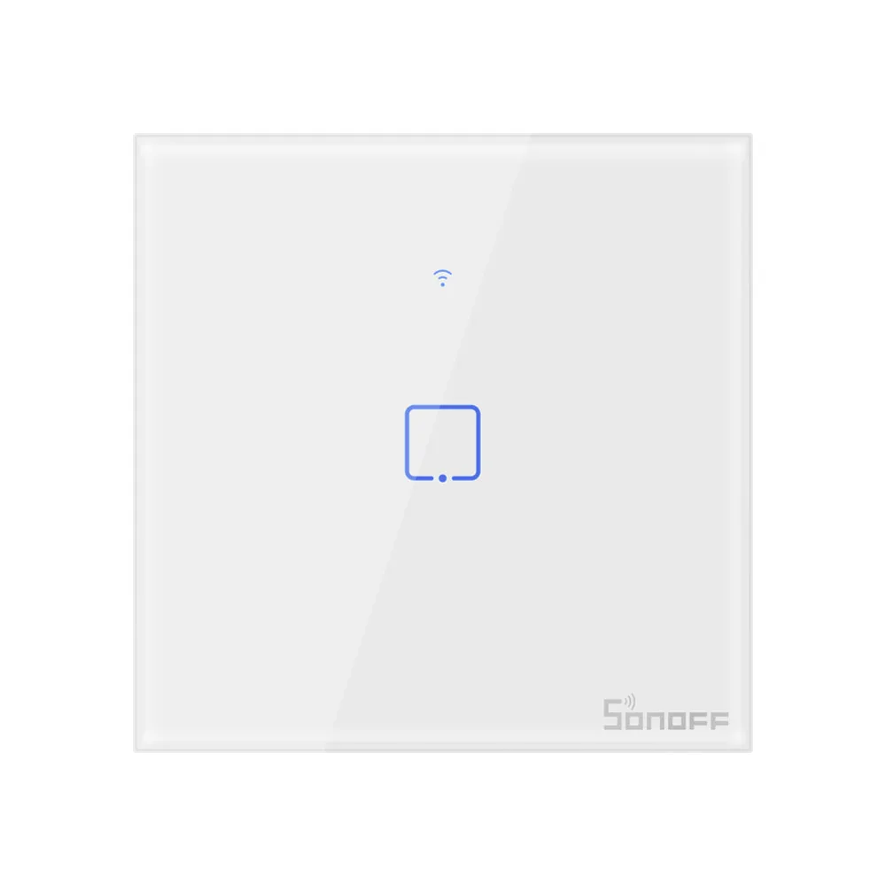 Sonoff T1 EU 3 Gang Wireless Wifi 433 RF Smart Home Remote Control Wall Light Touch Screen Smart Switch Work with Alexa Google