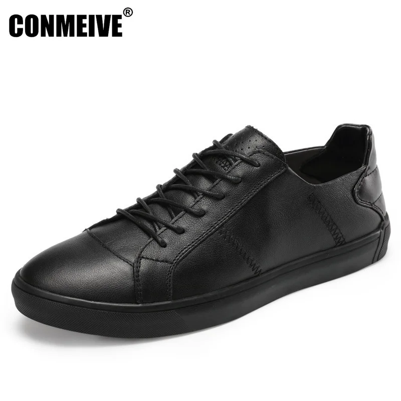 

New Arrival Winter Shoes Men PU Leather Lace-Up Mens Casual Handmade Fashion Luxury Brand Flat Breathable Autumn Flats Male Shoe