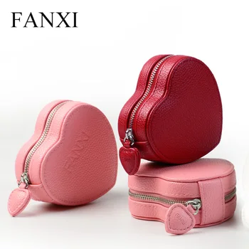 FANXI Bracelet Box PU Leather Jewelry Box Velvet Heart Bracelet Necklace Packaging Box Storage Jewelry Organizer Box natural burma bracelet a cargo bracelet ice waxy kind of violet bracelet send certificates send jewelry box