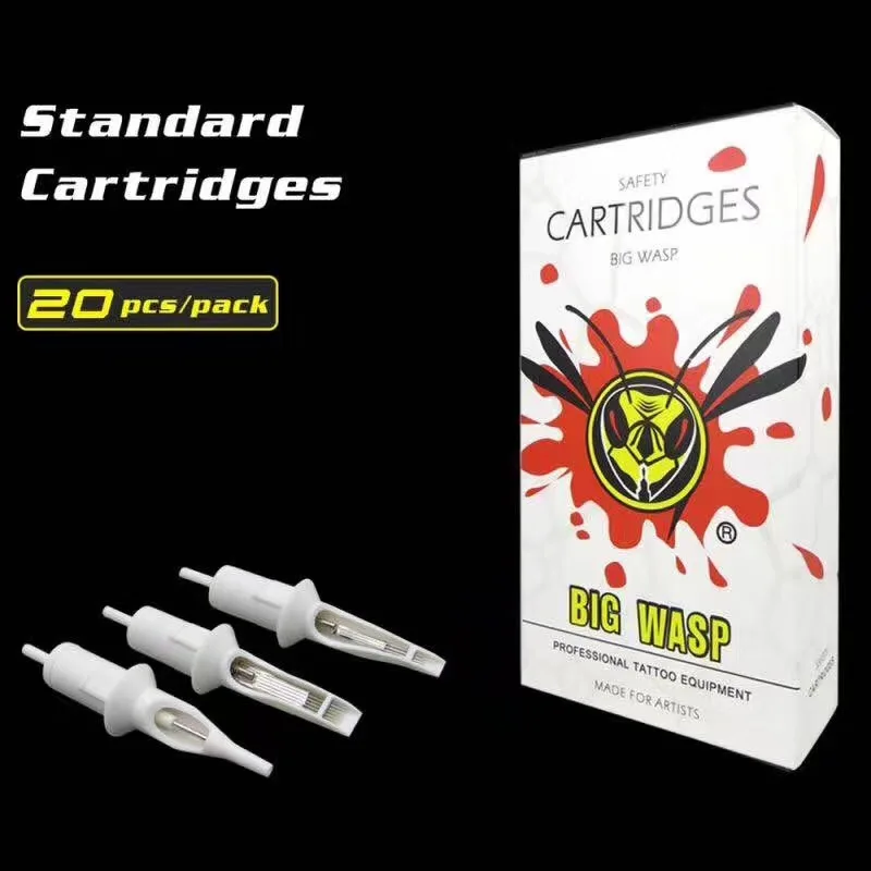 

BIG WASP 20PCS Cartridges Tattoo Needle Tubes 1RL Round Liner 1 BIG WASP NeedlesSupply BWN-C1001RL#