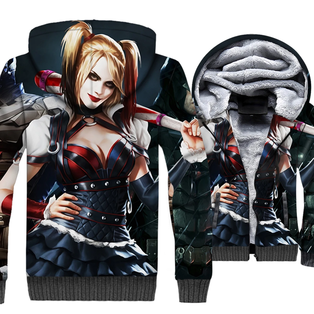 

Batman 3D Wonder Woman Hoodies Suicide Squad Harley Quinn Sweatshirts Catwoman Coats Winter Fleece Injustice League Cool Jackets