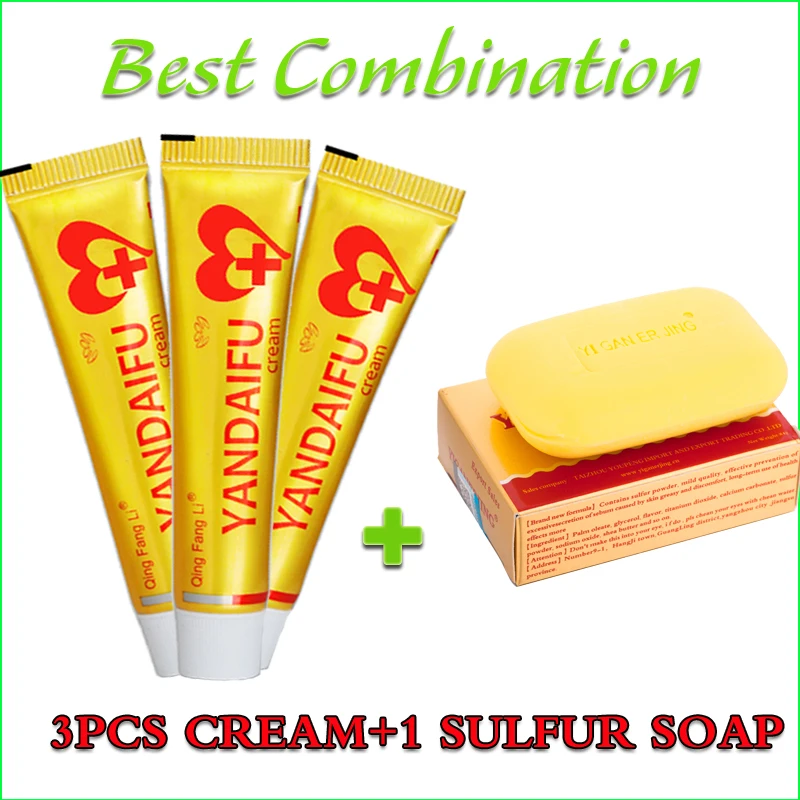 

3pcs ZUDAIFU Psoriasis Dermatitis Eczema Ointment Treatment Psoriasis Eczema+1pc sulfur soap for Clean skin Prevent recurrence