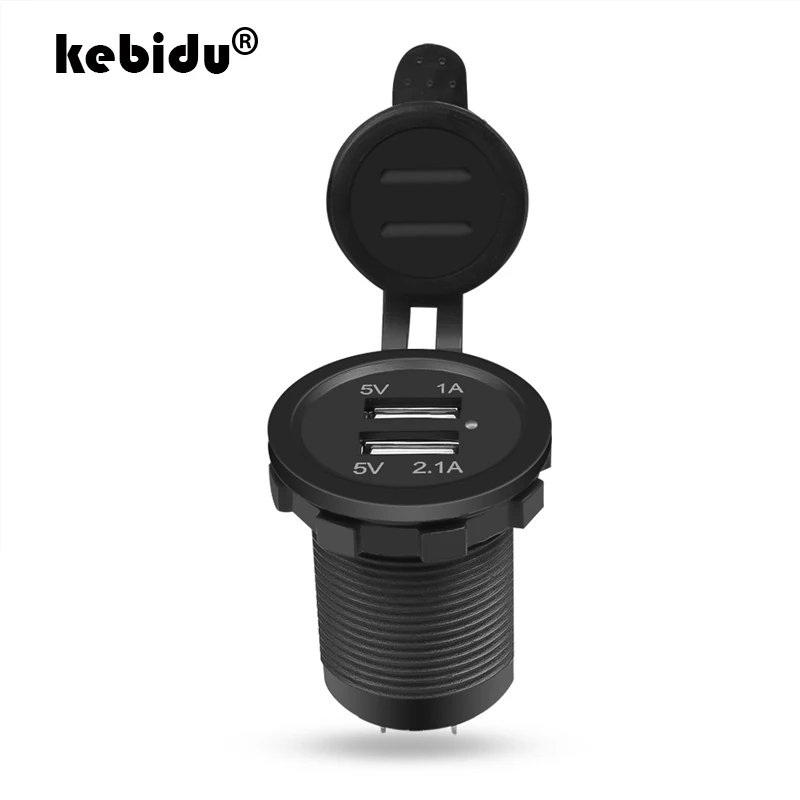 

5V 2.1A 1A Dual USB Port Car Charger Power Outlet For Ipad Iphone Car Boat Mobile Phones Led Voltage Meter For Car Motorcycle