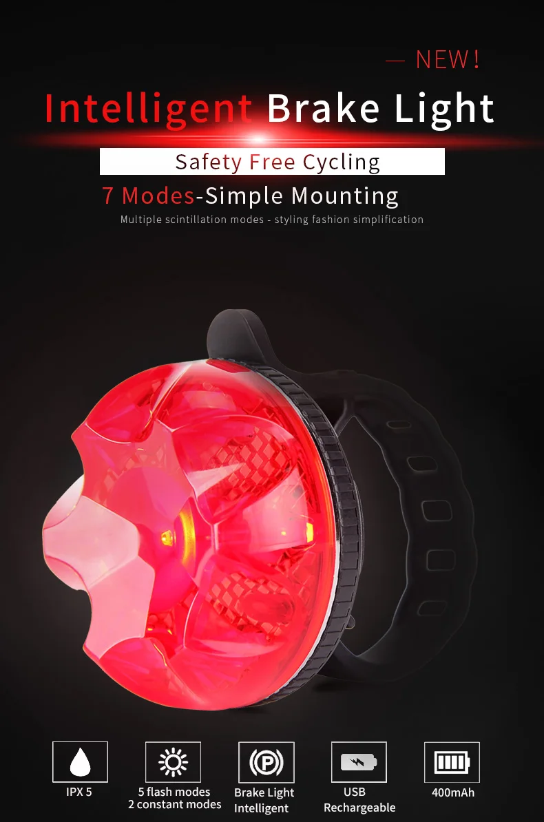 Perfect New 2018 Bike Tail Light Intelligent Brake Light For Bicycle Led Rechargeable USB Bike Rear Light Safety Warning Cycling Lamp 0 Perfect New 2018 Bike Tail Light Intelligent Brake Light For Bicycle Led Rechargeable USB Bike Rear Light Safety Warning Cycling Lamp 0