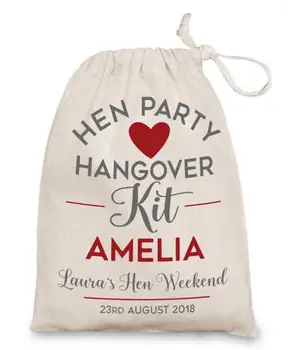 

personalized hen weekend Bachelorette Hangover bridal shower recovery Survival Kit wedding favor gift bags party Candy pouches