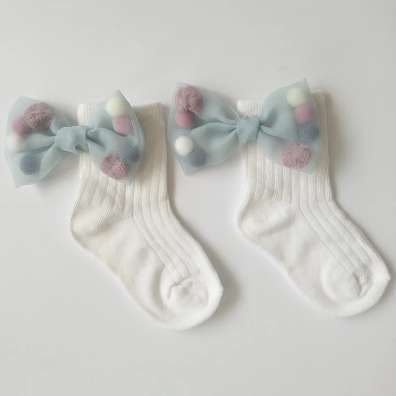 Милые короткие носки для маленьких девочек с большим бантом; Детские хлопковые носки; детские носки для девочек; носки принцессы; носки для малышей