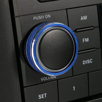 

Dashboard console cd Volume adjustment tune button knob decorative cover trim sticker for wrangler Interior Accessories