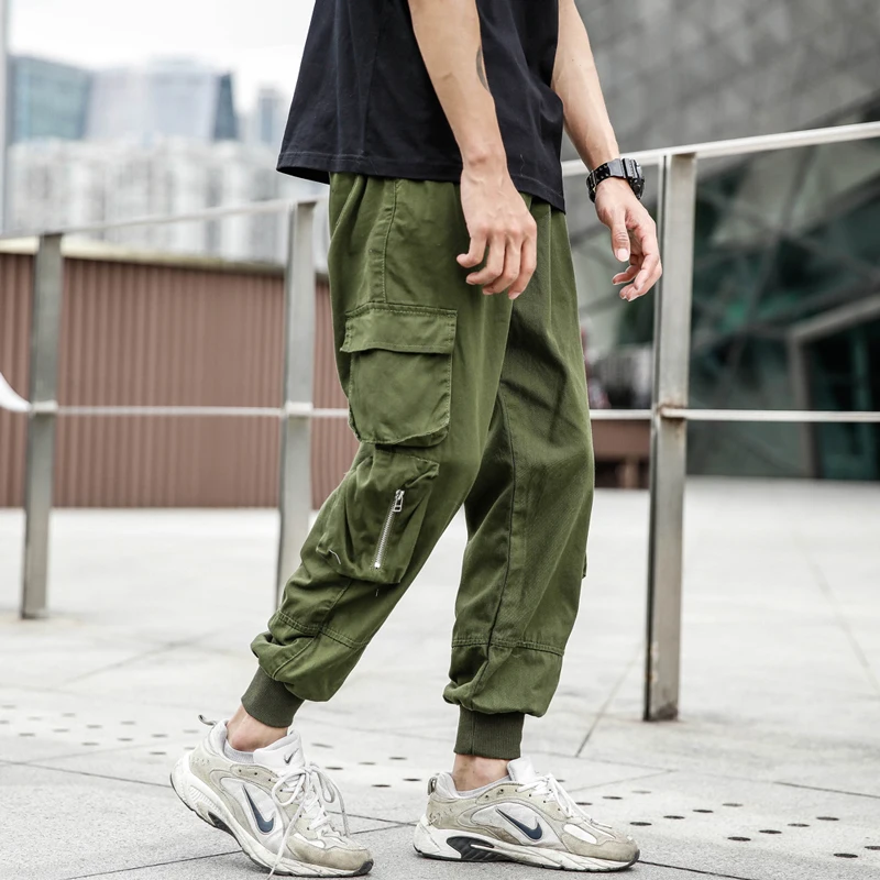 Модная уличная Jogger брюки для девочек для мужчин свободный крой Multi штаны карго с карманами слабой дно шаровары Большой размеры S-4XL хип хоп
