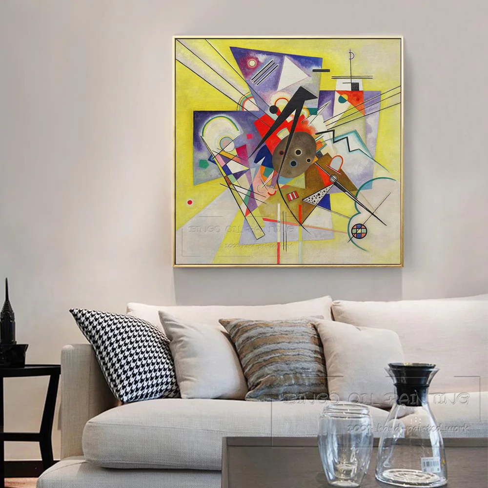 Искусный художник воспроизведение желтого аккомпанемента от Wassily Kandinsky масляная