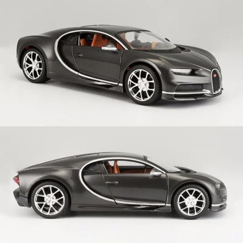 1/24 Весы литья под давлением черный модель автомобиля Bugatti Хирон черный Special Edition Игрушечные лошадки подарки для детей коллекции бесплатная