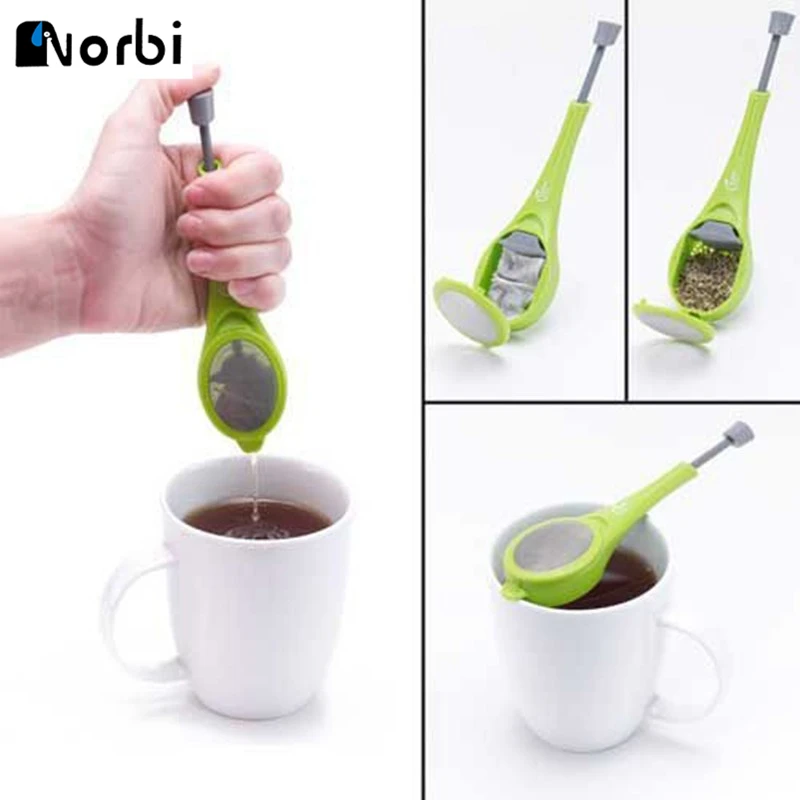 1PCS Tea Infuser font b Gadget b font Press Food Grade Silicone Coffee Tea Strainer Kitchen
