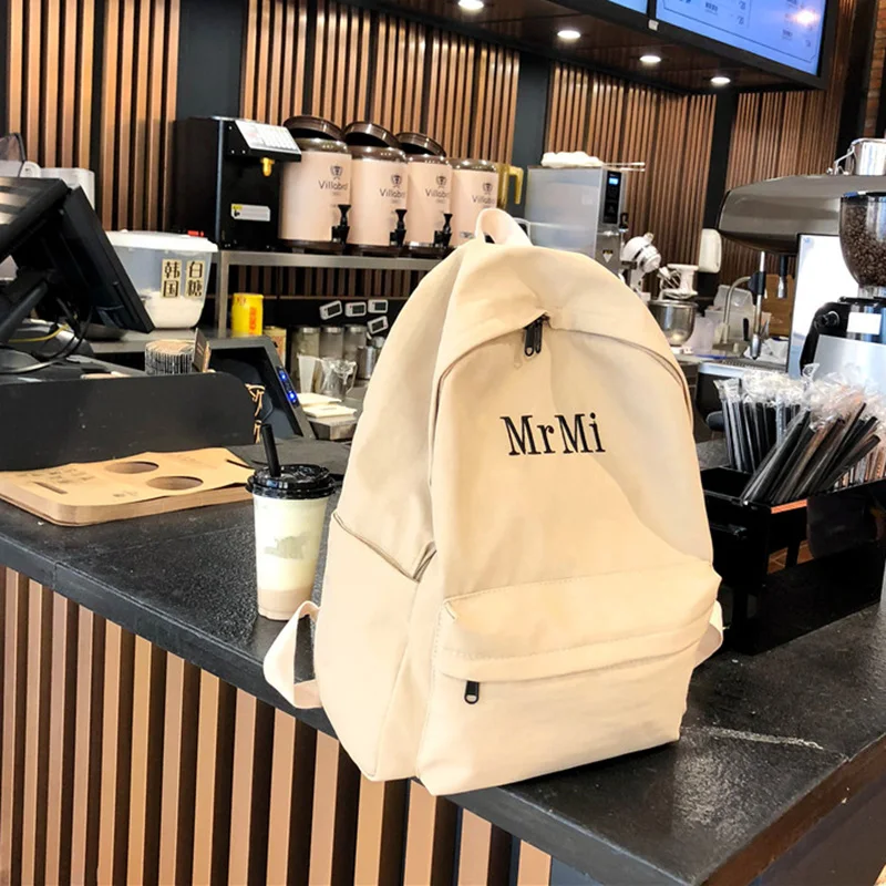

HIFAR Women Canvas Backpack Solid Casual School Bag for Teenagers Boys Backpack Korean Preppy Style Rucksack Mochilas Feminina