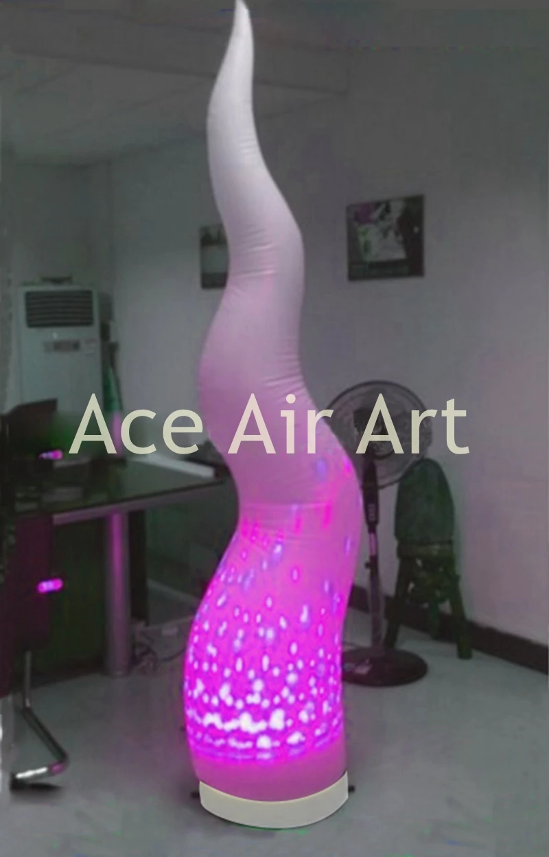 polar lights decoration standing curve inflatable cone for eventpartystage