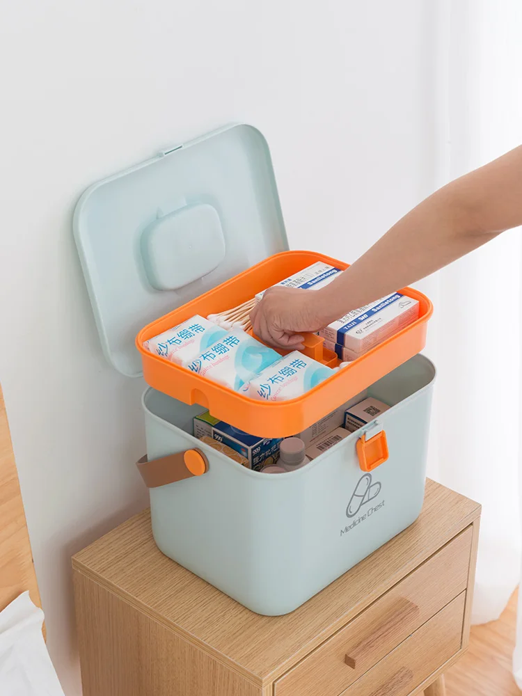 

Portable Kit Household Child Large First Aid Kit Multi-layer Portable Plastic Medical Case Drug Storage Box