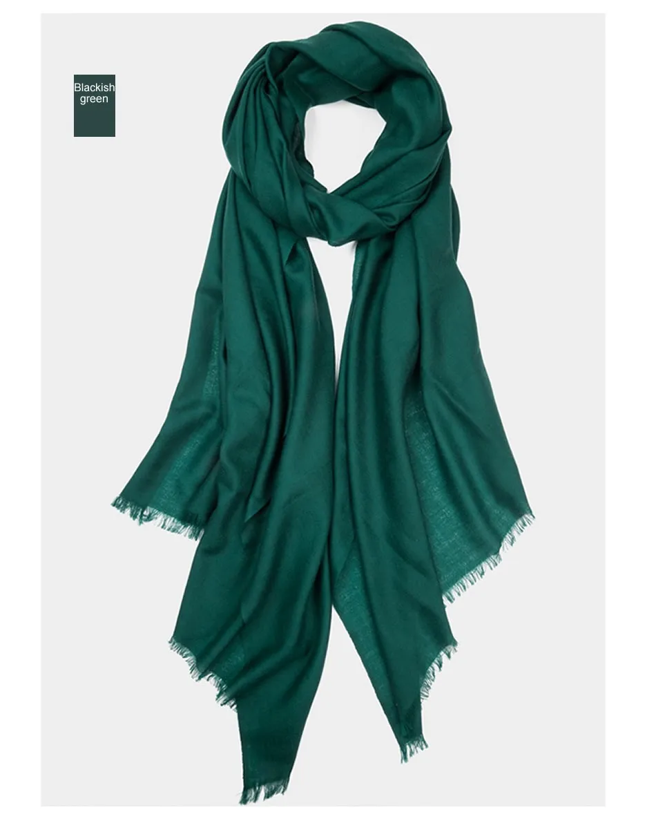 Большой шерстяной шарф для женщин, зимний роскошный бренд, длинные шарфы для дам, Модное пончо, шарфы для женщин, белые шали и палантины