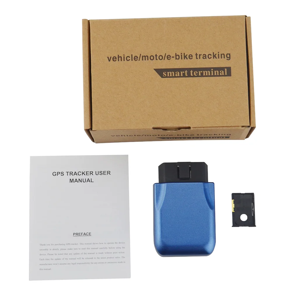 GSM GPRS мини Автомобильный трекер Отслеживание OBD II 2017 Новый GPS TK206 2 в реальном