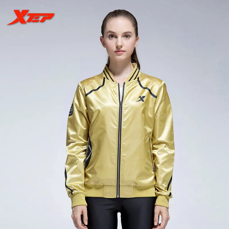 

XTEP Women's Sport Jackets O-neck Zipper Athletic Sports Suits Running TShirt Fitness Quick Dry Sportswear Clothing 883128119029