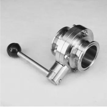 

2.5" 64 mm SS304 Stainless Steel Sanitary 2.5" Tri Clamp Butterfly Valve Homebrew Beer Dairy Product