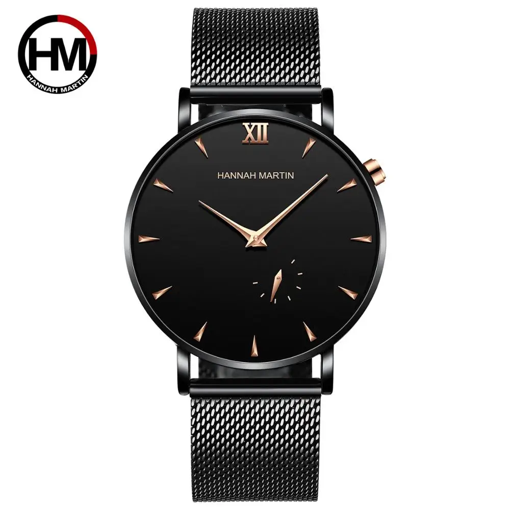

New 2019 Top luxury brand men's quartz waterproof watches fashion business sports stainless steel mesh strap watch