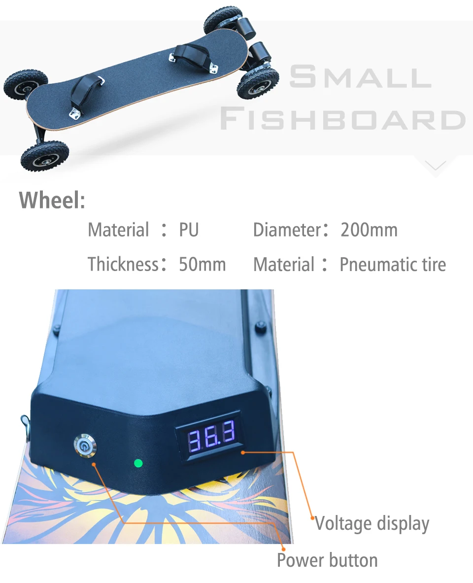4 Wheels Electric Skateboard Mountain Board Off Road Skateboard 36V Lithium Battery 2 Layers Bamboo And 8 Layers Maples 11000mAh (2)