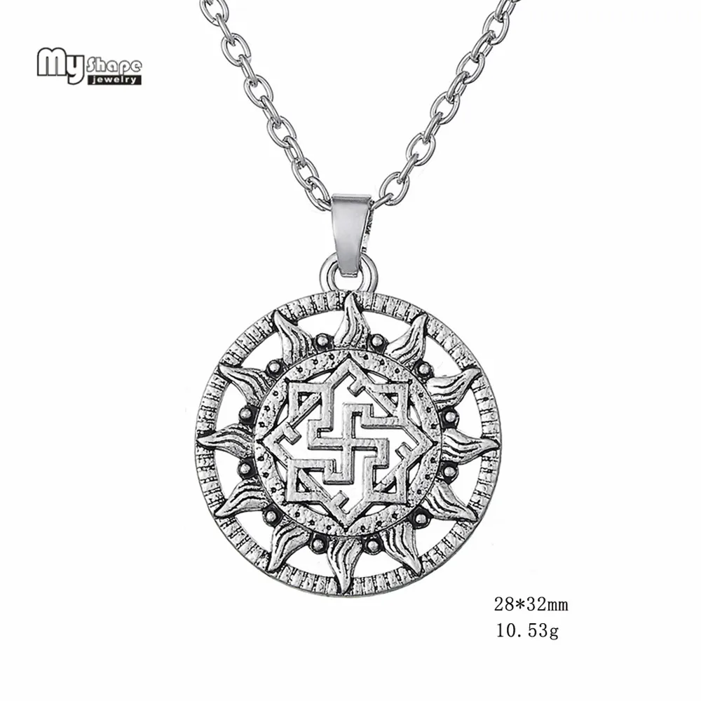 Мой амулет в форме Викинга этнические ожерелья символ Yarilo Valkyrie Molvinets Slave Sun Wheel