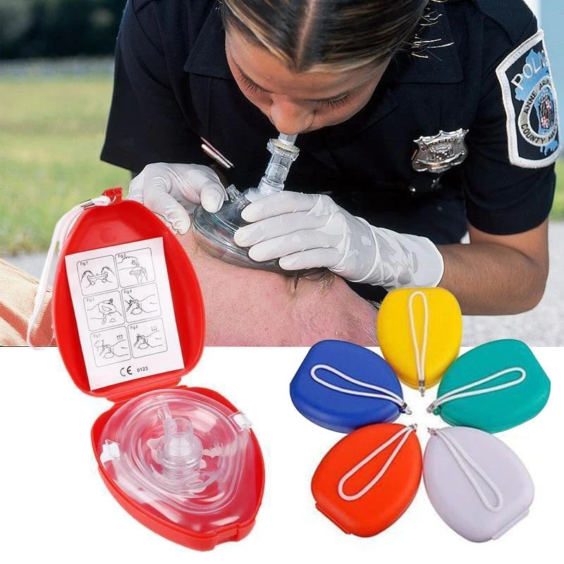 Mayitr 1pc Simple Respirator One way CPR Protect Face Mask For