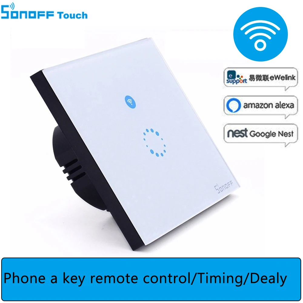 Sonoff модули домашней автоматизации sonoff led touch белое Хрустальное стекло настенный