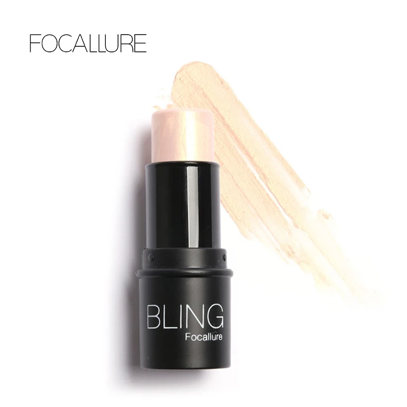 Focallure Bling Highlighter stick All Over Shimmer Highlighting Powder Creamy Texture Water-proof Silver Shimmer Light