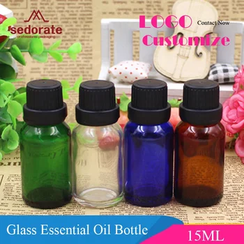 

Sedorate 30 pcs/Lot Glass Bottle With Inner Stopper Hole Plug 15ML Glass Essential Oil Containers Mini Vial Bottles ZM031