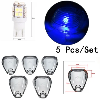 

12V Smoked Lamp Red/Blue/White Light New Wedge T10 Connection Cab Roof Running Marker Lights 5pcs/set Car For Ford F350