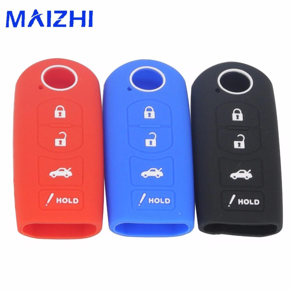 

Jingyuqin Silicone Remote Car Key Case Cover Case For MAZDA CX-7 CX-5 2 3 5 6 8 4 Buttons Car Styling