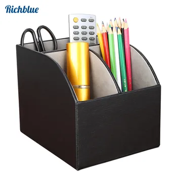 

Simple Modern Leather Home Desktop Gadget Storage Box Remote Control Placed Box Desk Organizer Pencil Holder Pen Case
