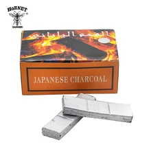 HORNET японский Charcaol Быстрый светильник для сжигания кальяна Charcoals уголь сенсорный Серебряный Chicha Narguile натуральный уголь для труб